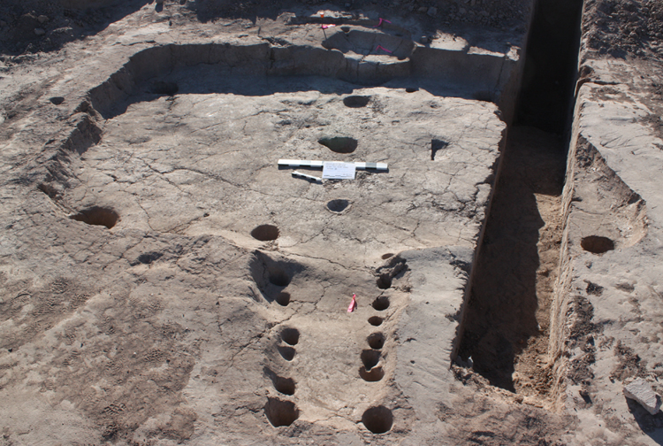An Early Ceramic period pithouse dug by Desert Archaeologyat the Paseo site, Tucson, Arizona