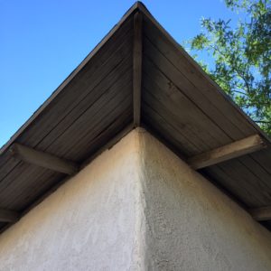 Corner of the historic Romero House, Tucson, Arizona, in neighborhood documented by Desert Archaeology