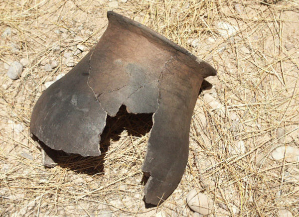Native American pottery bean pot studied by Desert Archaeology