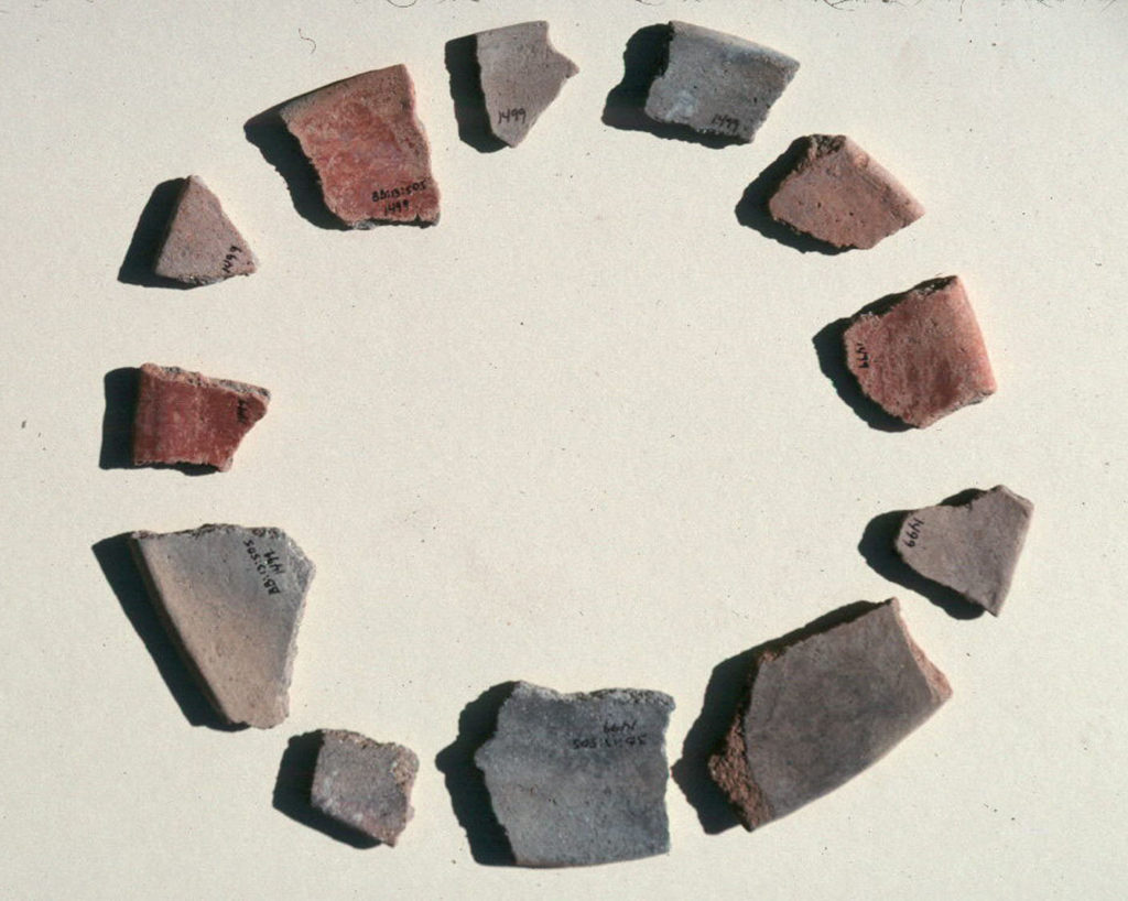 Native American pottery comal fragments studied by Desert Archaeology