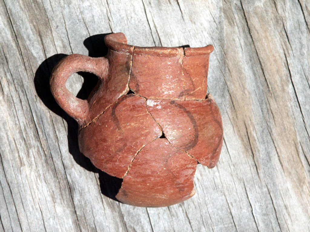 Native American pottery chocolate pot studied by Desert Archaeology