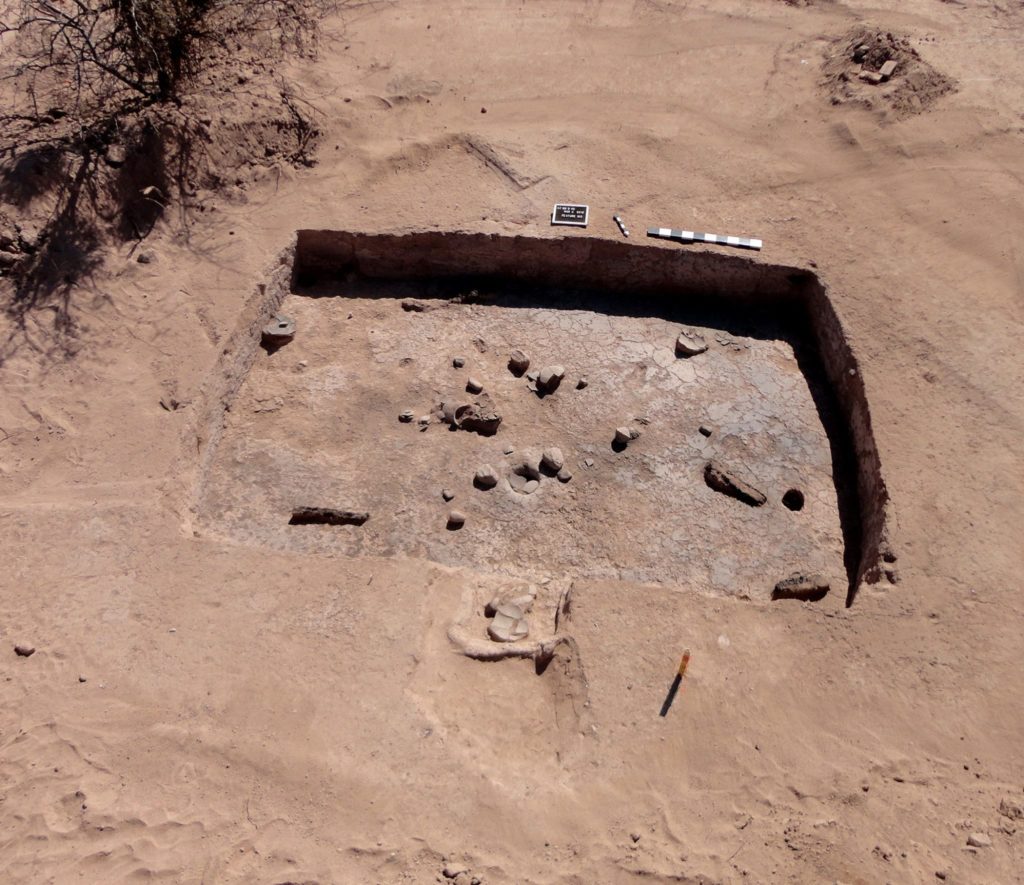 Pithouse found during construction monitoring by Desert Archaeology