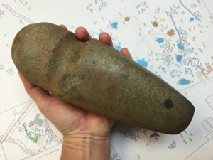 Hohokam axe found during construction monitoring by Desert Archaeology