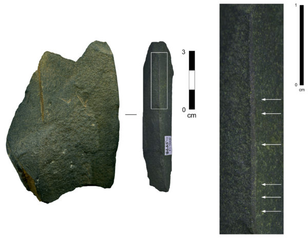 Hohokam flake tool excavated by Desert Archaeology