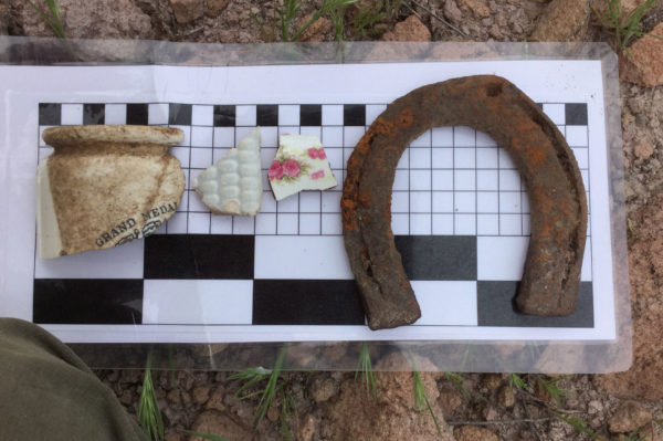 Diagnostic artifacts Desert Archaeology found on survey.