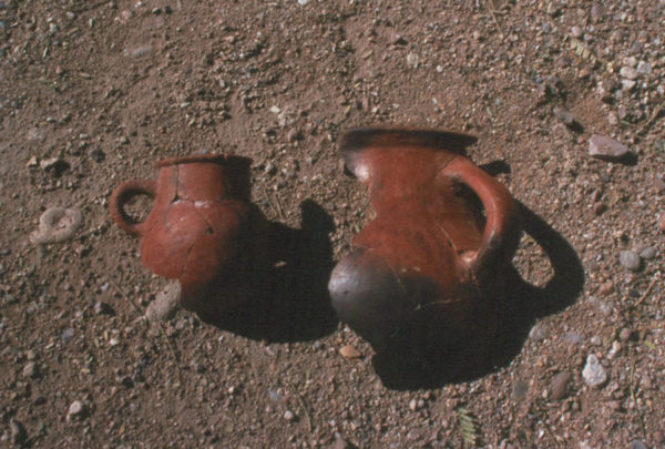 A pair of chocolatero pots