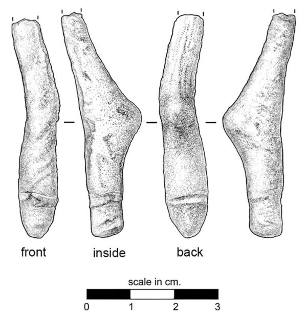Early Cienega phase figurine leg