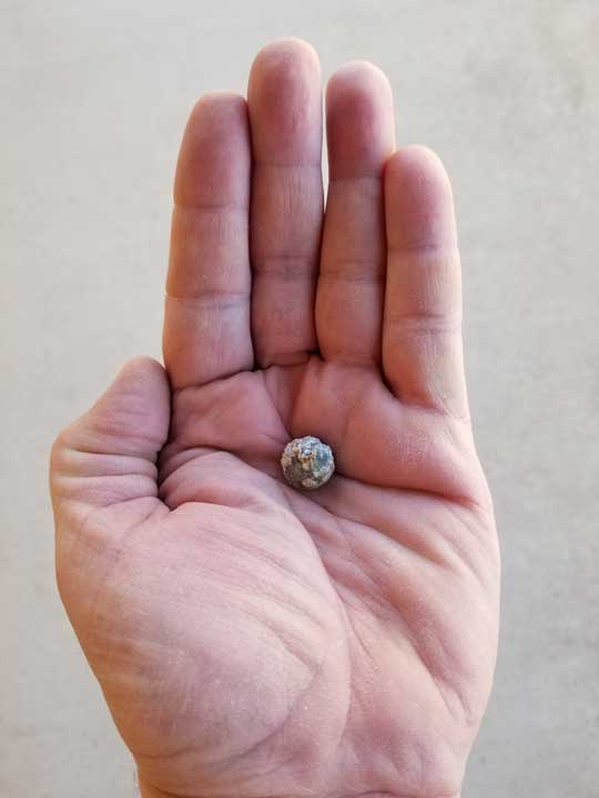 Musket ball from the Tucson Presidio