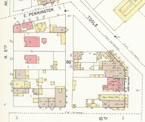 1901 Sanborn Map of Block 83